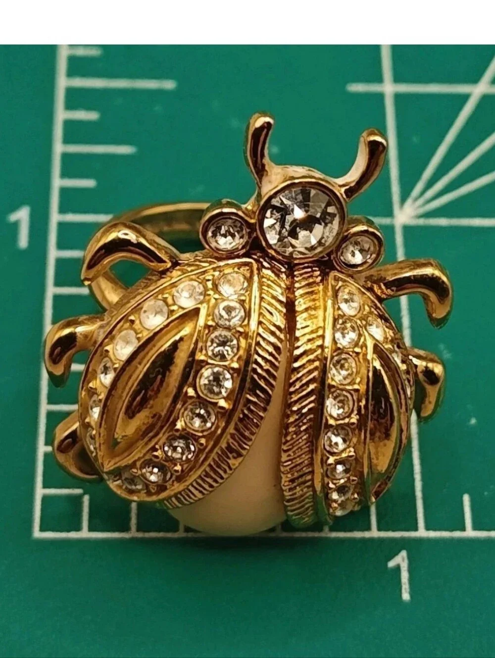 Vintage Kate Spade Ring Large Bugs Cocktail Statement Ladybug Beetle Sz 7